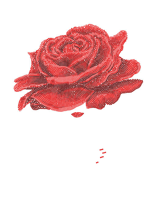 Кристальная (алмазная) мозаика ФРЕЯ ALPD-085 на подрамнике Красная роза 30 х 40 см