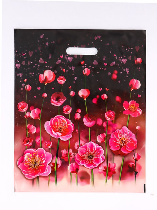 Цена за 50 шт. Пакет подарочный «Серенада» полиэтиленовый с вырубной ручкой, ламинированый 38×47 см, 60 мкм