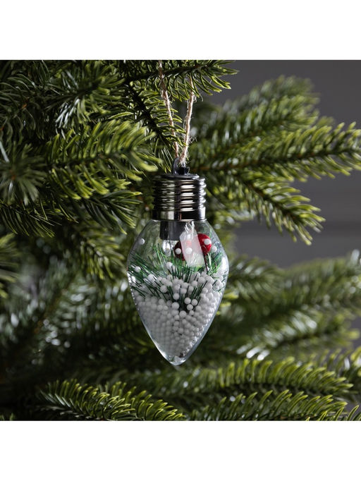 Ёлочный шар Снежная хвоя, 95.5 см, 1 LED, от батареек LR443, свечение тёплое белое - Luazon lighting фото 10