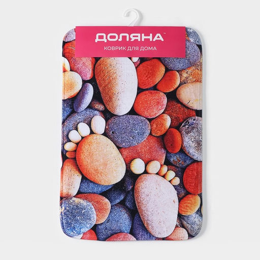 Коврик для ванной и туалета Доляна Камни следы, 40?60 см фото 7
