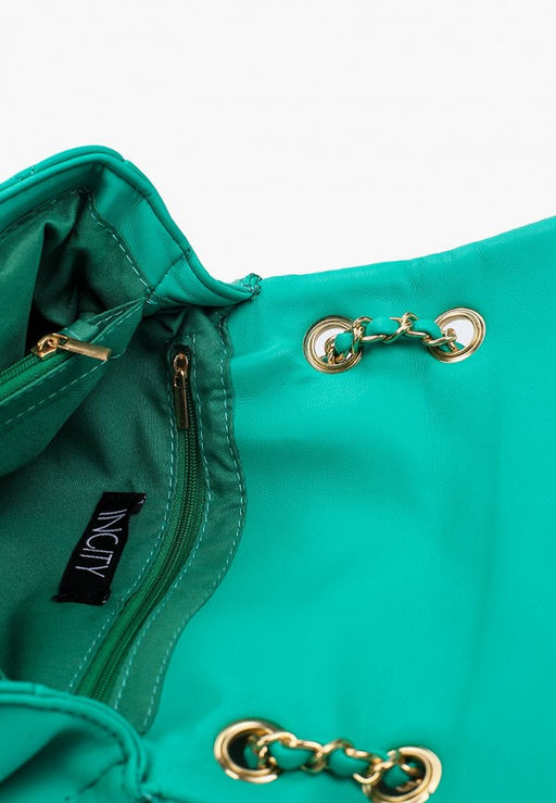 Сумка из экокожи малахитового оттенка - Incity фото 6