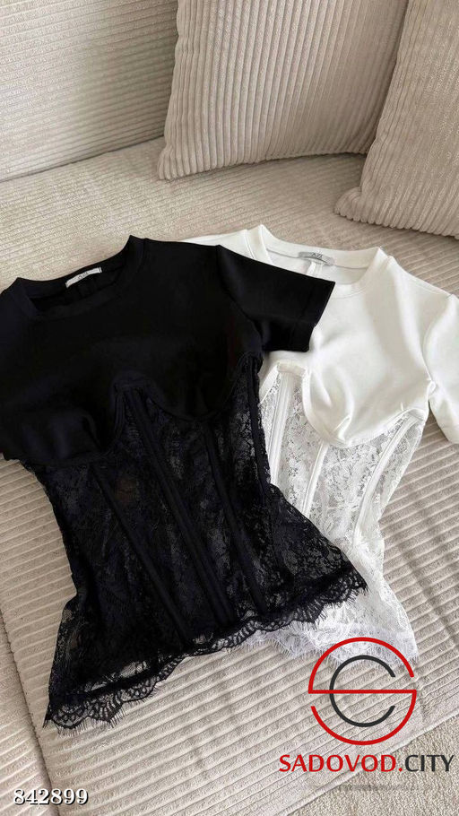 Корсет-футболка со шнуровкой