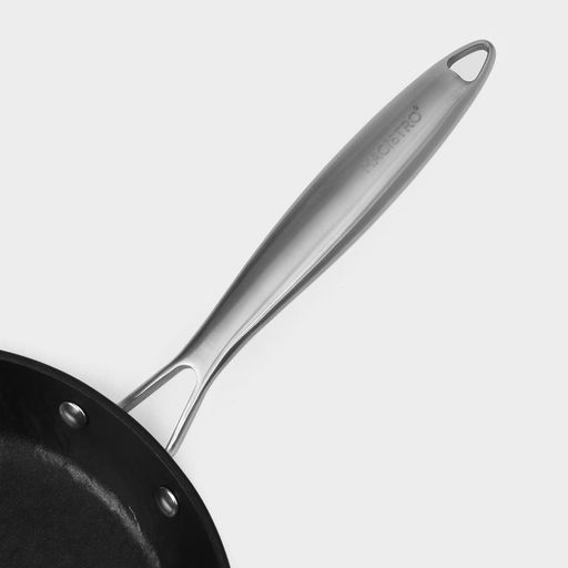 Сковорода Magistro Rock Stone, d=26 см, h=4.8 см, кованый алюминий, антипригарное покрытие, индукция, чёрная фото 4