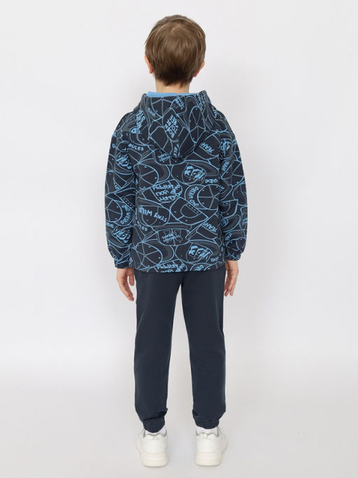 CRB wear/CSKB 90231-48-391 Костюм для мальчика (толстовка, брюки),темно-серый-голубой/Ex.Cherubino  фото 6