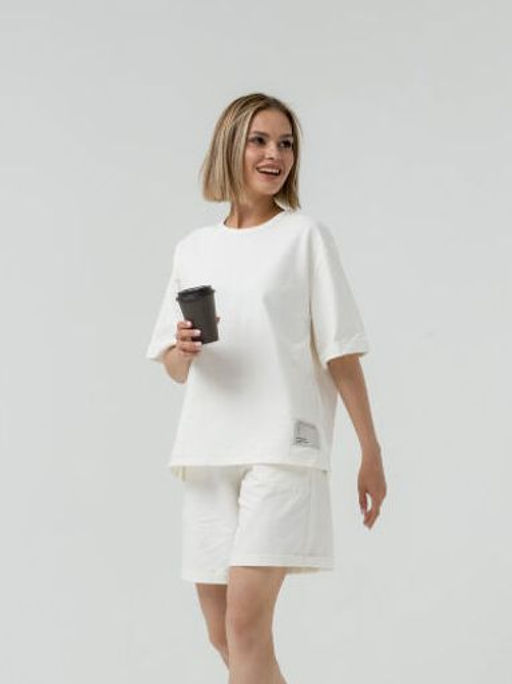 294 Костюм женский c шортами, молочный - Knitka wear фото 7