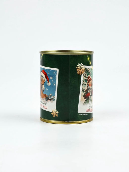 Цена за 2 шт. Копилка банка новогодняя, металл «Советский новый год», 7.5×9.5 см