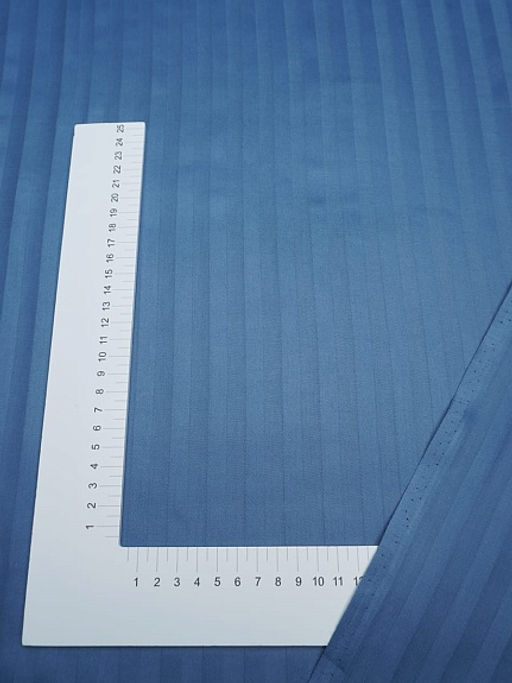 Сатин-страйп цв.Стальной синий (1см*1см), ш.2.2м, хлопок-100%, 120гр/м.кв - Купава фото 4