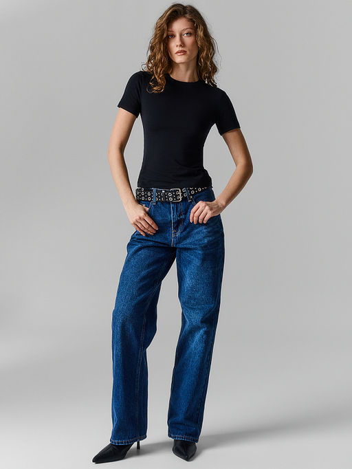 Джемпер женский черный прилегающего силуэта - Mark formelle фото 3