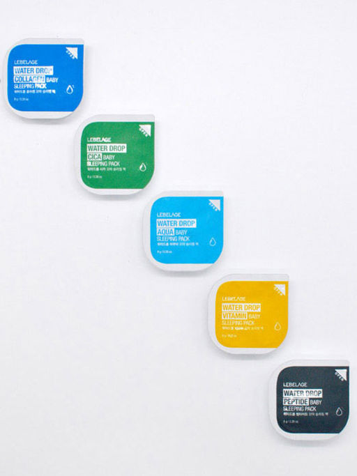 Lebelage Ночная успокаивающая маска для лица с витаминами / Water Drop Vitamin Baby Sleeping Pack, 8 г