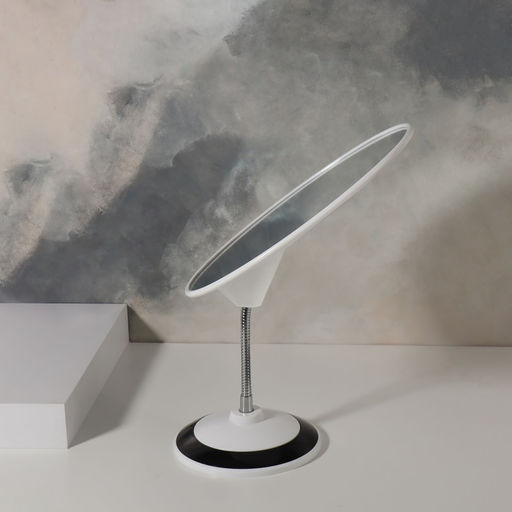 Зеркало настольное, овальное, на гибкой ножке, 16×29 см, (15.2×18.7 см), МИКС