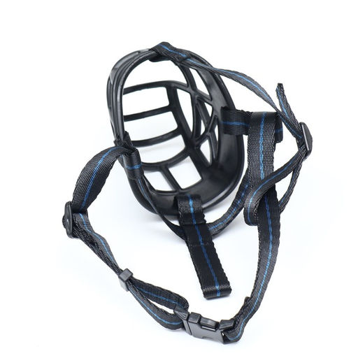 Намордник для собак №3 с трехсторонним ремешком, каучук, ДН 8 см, ОМ 28 см, чёрный - Пижон фото 3