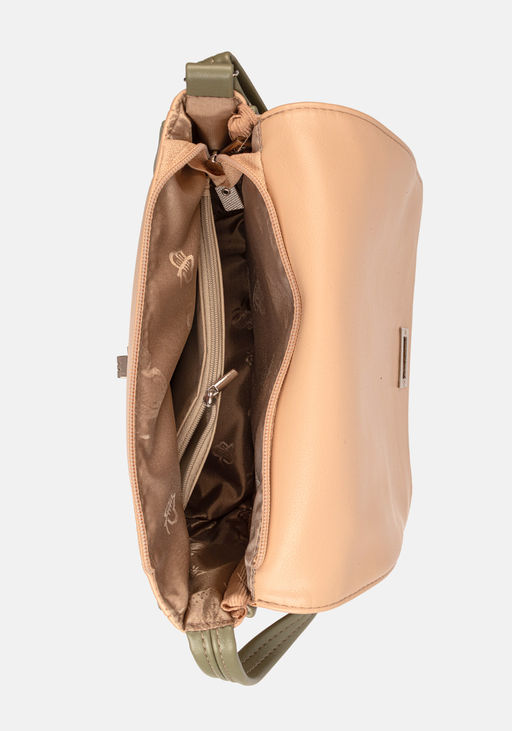 Сумка Модель №1437 | кожзам | гладкий | бежевый зеленый | Р924-5 | 32509 - L-craft фото 5