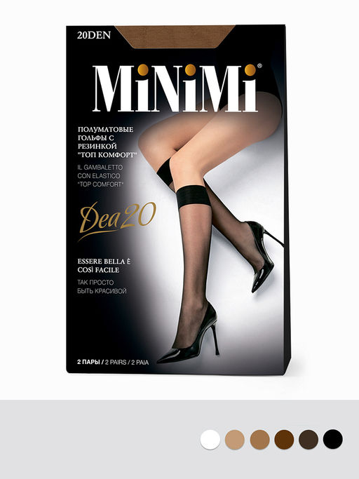 gamb. DEA 20 гольфы (2 пары) (180/18) - bianco - Minimi фото 2