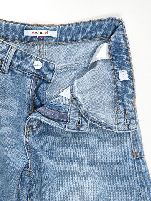 Джинсы голубые для девочки 33-1051 голубой - Mini maxi фото 4