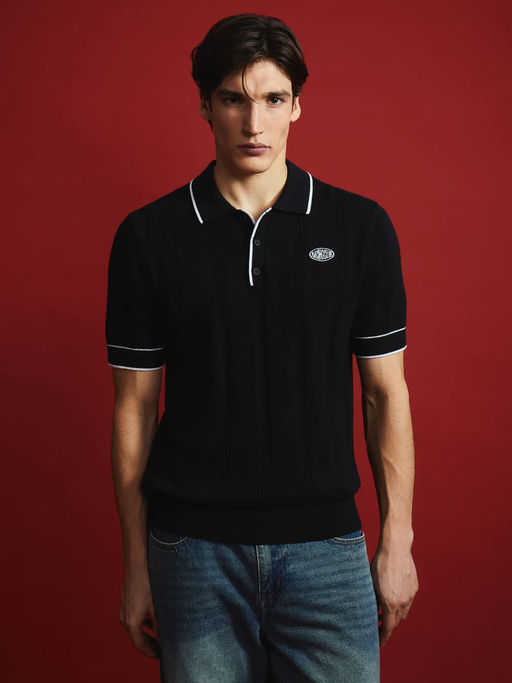 Джемпер поло фактурное с вышивкой / Zarina фото 8