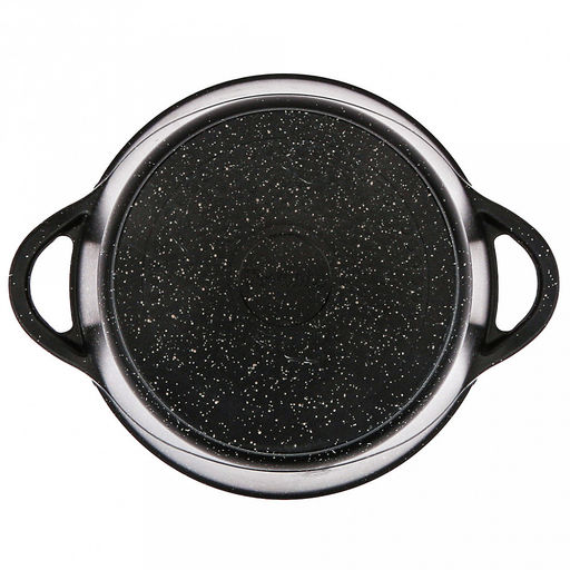 Кастрюля с антипригарным покрытием 3л, д24см "Гранит Induction", h11,5см, s0,4см, литые ручки, стеклянная крышка с пароотводом, форма "Классик волна", подарочная упаковка (Россия) Подходит для всех видов плит, включая индукционную.