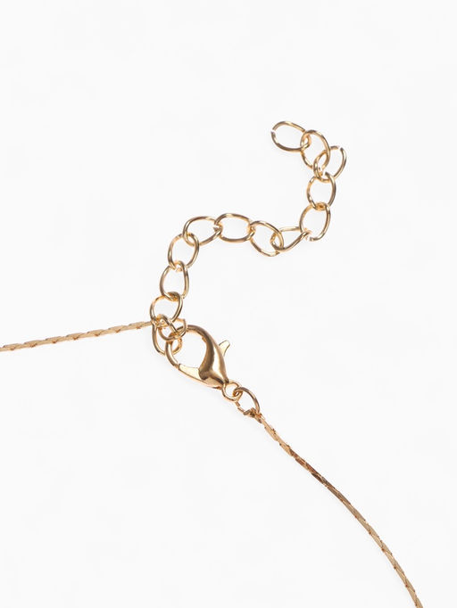 Кулон на цепочке Жемчужина, белый в золоте, 39 см