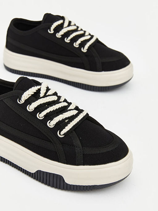 Ba?c?kl? Kal?n Tabanl? K?z ?ocuk Spor Ayakkab?