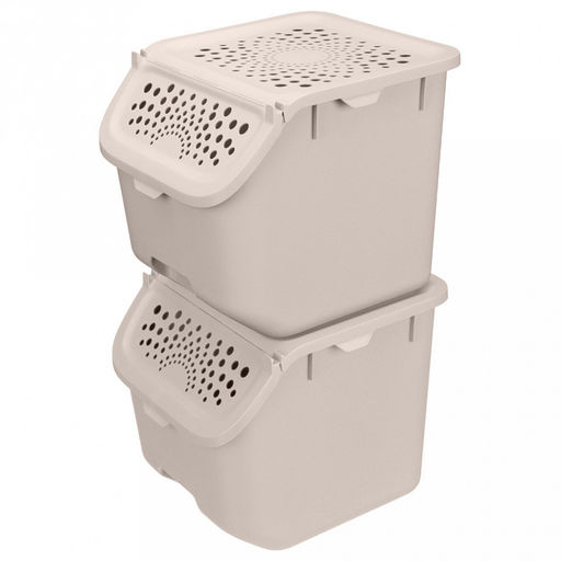 Контейнер для овощей и корнеплодов пластмассовый 7,8л, 27,5х24х24см, светло-бежевый, Phibo (Россия) - Домашняя мода фото 7