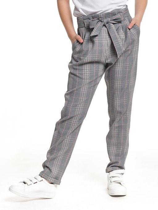 Брюки для девочки в клетку 22-6688 клетка/синий - Mini maxi фото 10