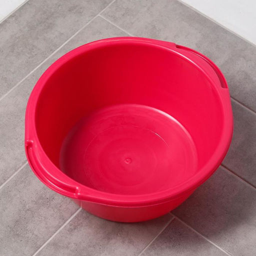 Таз хозяйственный круглый, 13 л, d=38.7 см, h=16.2 см, пластик, МИКС