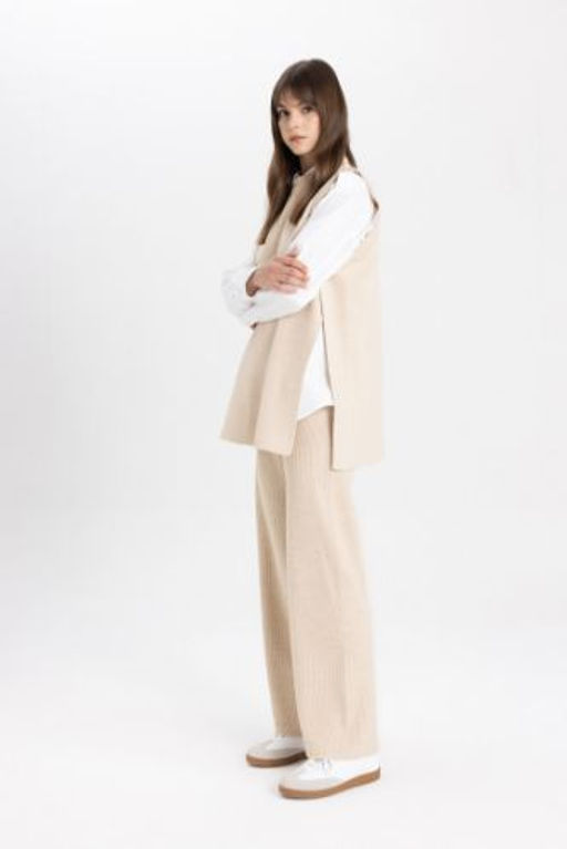 Triko Pantolon Straight Fit Genis Bol Paca