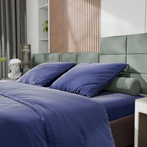 Постельное бельё Этель 2сп Tencel 180*210см, 220*245см, 50*70см-2шт, цвет синий  фото 3