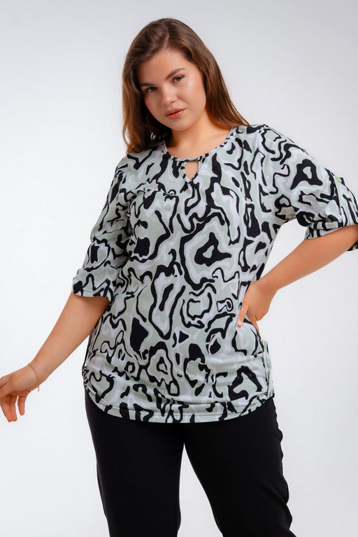 Туника женская из кулирки Полина палитра мята - Амадэль фото 5