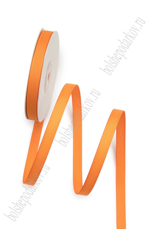 Лента репсовая 1 см*20 ярд "1 сорт" (SF-1346) оранжевый №24