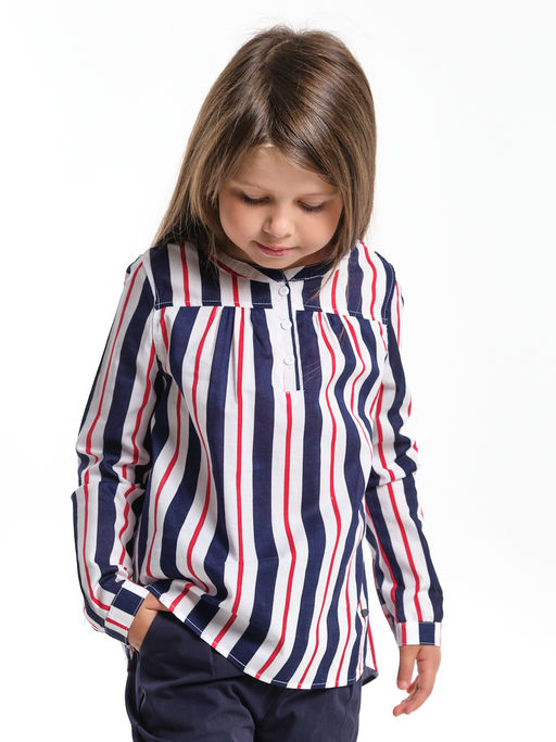 Блузка нарядная в полоску UD 4786 синий/красный - Mini maxi фото 5