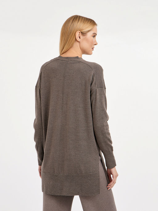 кардиган женский из шерсти в цвете фанго - Glenfield фото 7