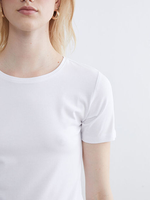 Bisiklet Yaka Kad?n Ti??rt