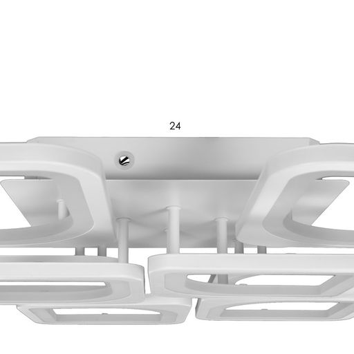 Люстра с ПДУ 59112/8WT, LED, 240 Вт, 3000-6000К, диммер, белый, 55×55×10 см