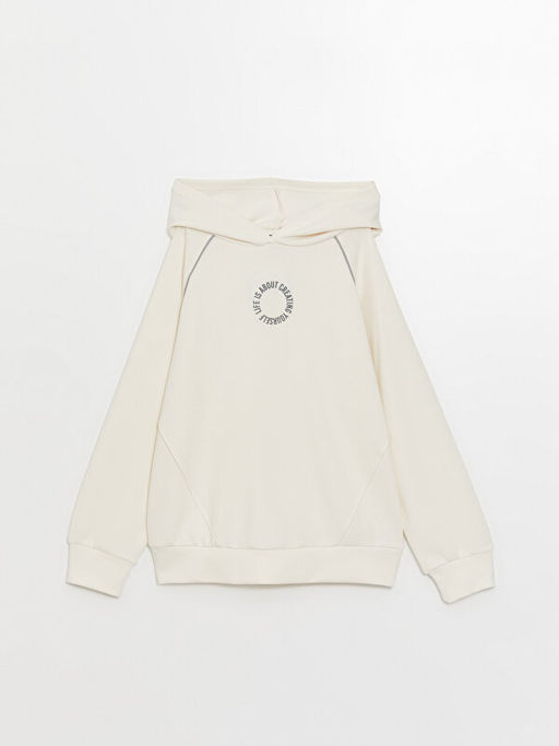 Bask?l? Uzun Kollu K?z ?ocuk Sweatshirt ve Tayt - Waikiki фото 2