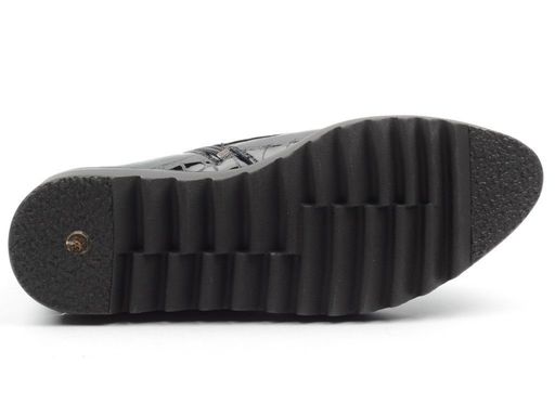 04-HJM3013 BLACK Ботинки зимние женские (натуральная кожа, натуральный мех)