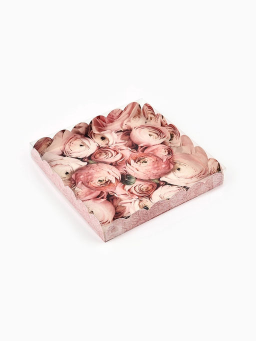 Цена за 5 шт. Коробка для печенья с прозрачной крышкой My best wishes, 21×21×3 см