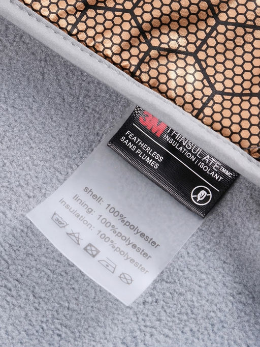 Куртка женская гибридная стёганая с капюшоном с графеновой подкладкой серого цвета 9622_1Sr