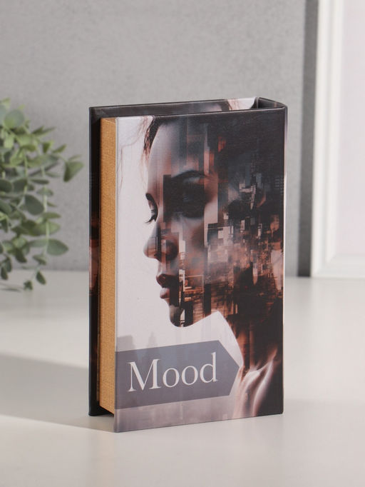 Шкатулка книга - сейф «Мегаполис. Девушка. Настроение» дерево, искусственная кожа, 21×13×5 см