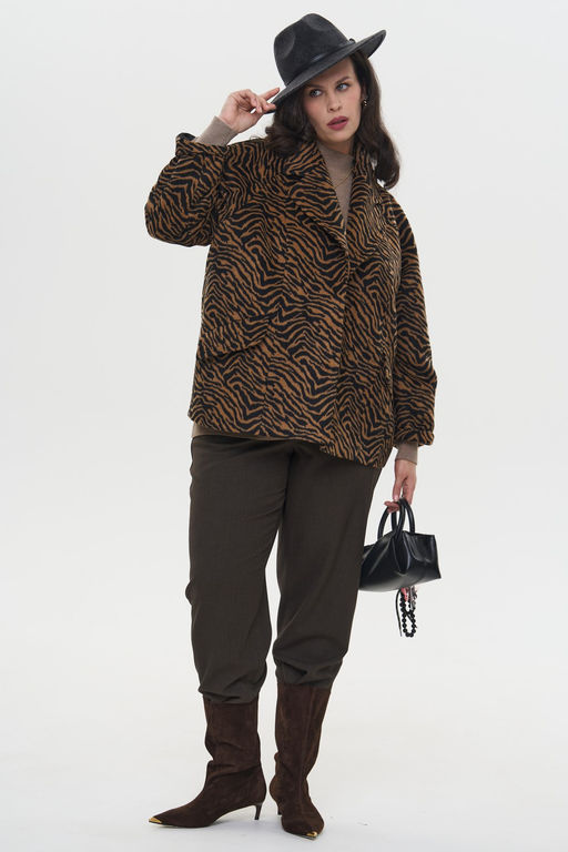 Пальто Флирт бежево-черный - Intikoma фото 15