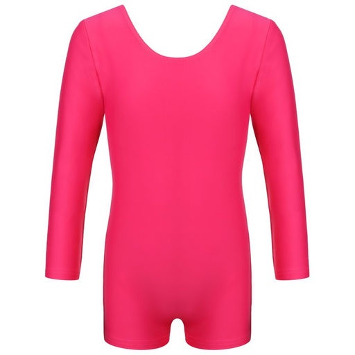 Купальник гимнастический Grace Dance, с шортами, с длинным рукавом, р. 42, цвет малина  фото 3