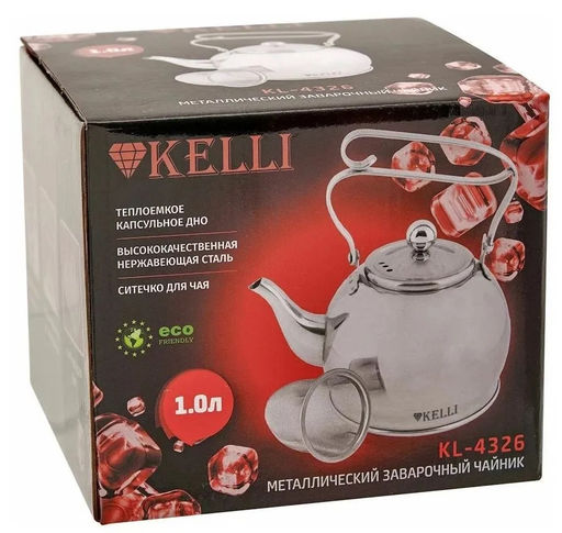 Чайник металл 1 л "Kelli", арт. 4326-KL