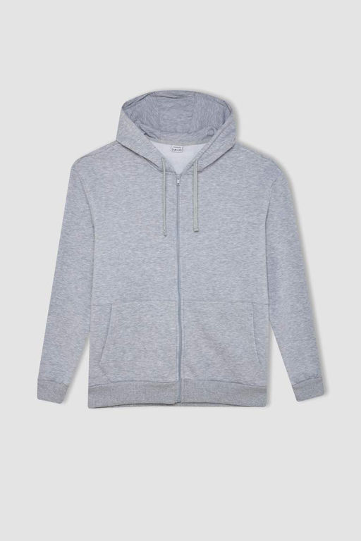 толстая толстовка на молнии с капюшоном и мягкой подкладкой Comfort Fit
