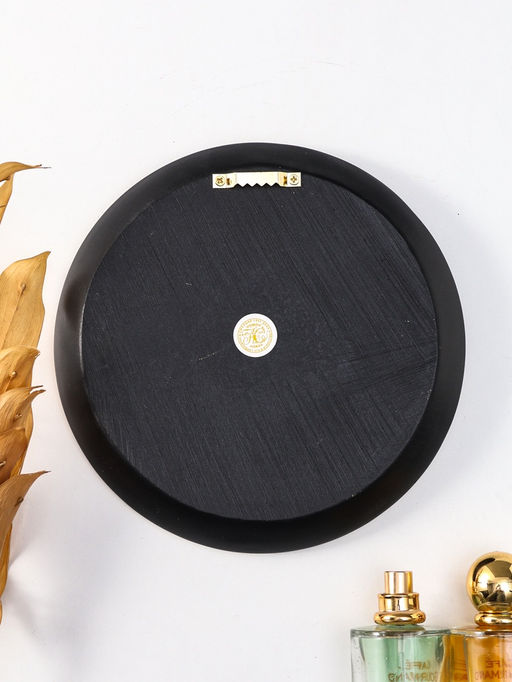 Панно интерьерное полистоун "Муха" чёрный с золотом 19,2х3х19,2 см