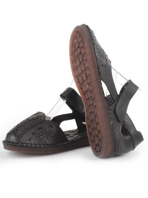 08-5008-1 BLACK Босоножки женские (натуральная кожа)