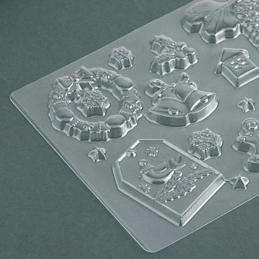 Цена за 10 шт. Форма для шоколада Новогодние традиции, 21?14 см