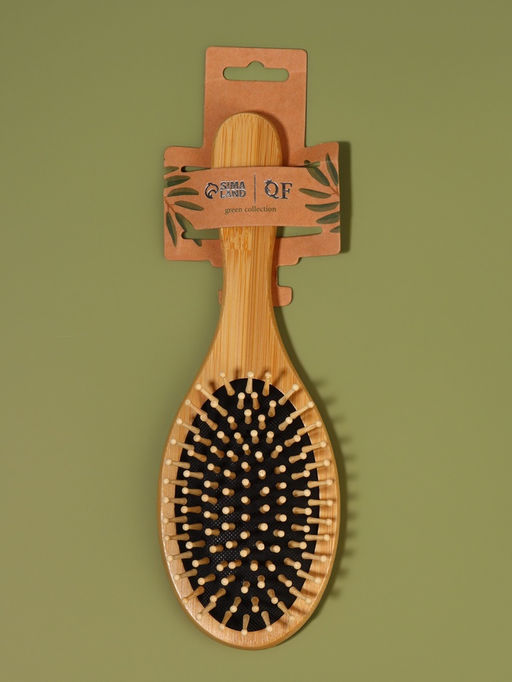 Расчёска массажная BAMBOO, бамбуковая, овальная, 24×8 см