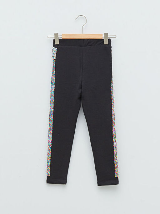 Beli Lastikli Pul ??lemeli Pamuklu K?z ?ocuk Tayt - Waikiki фото 2