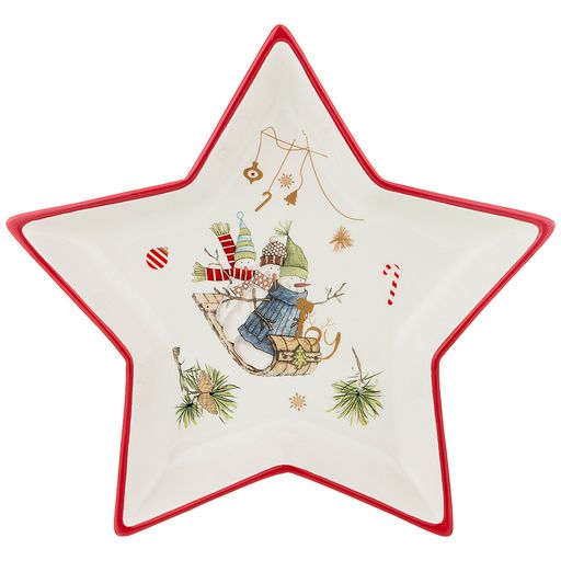 БЛЮДО ЗИМНЯЯ ЗАБАВА 25*25*3,5 СМ.