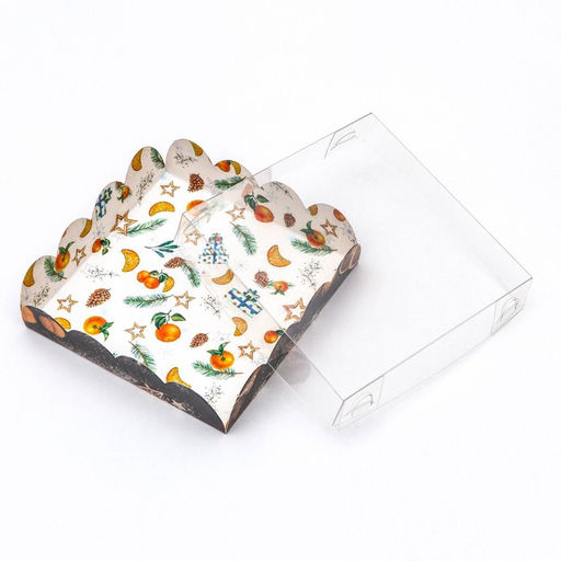 Цена за 10 шт. Коробка для печенья, «Новогодние чудеса», 12×12×3 см