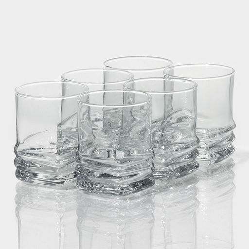 Набор стопок «Элеган», 70 мл, 5×6.2 см, 6 шт., стекло, прозрачный